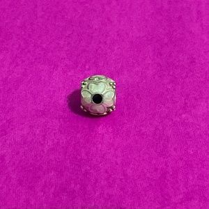Retired Pandora Black and White Enamel Daisy Charm